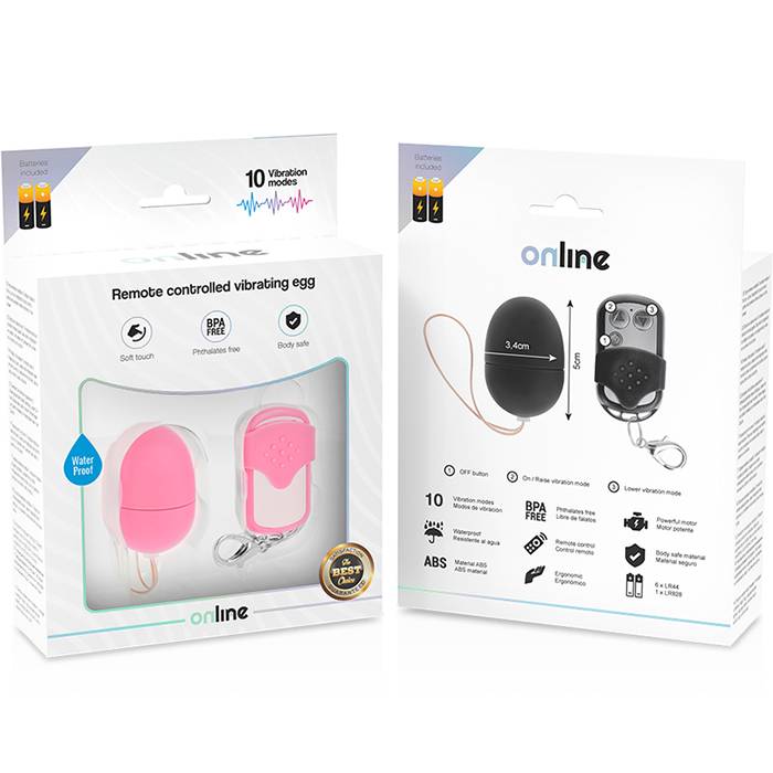OVO VIBRANTE DE CONTROLE REMOTO ONLINE - ROSA