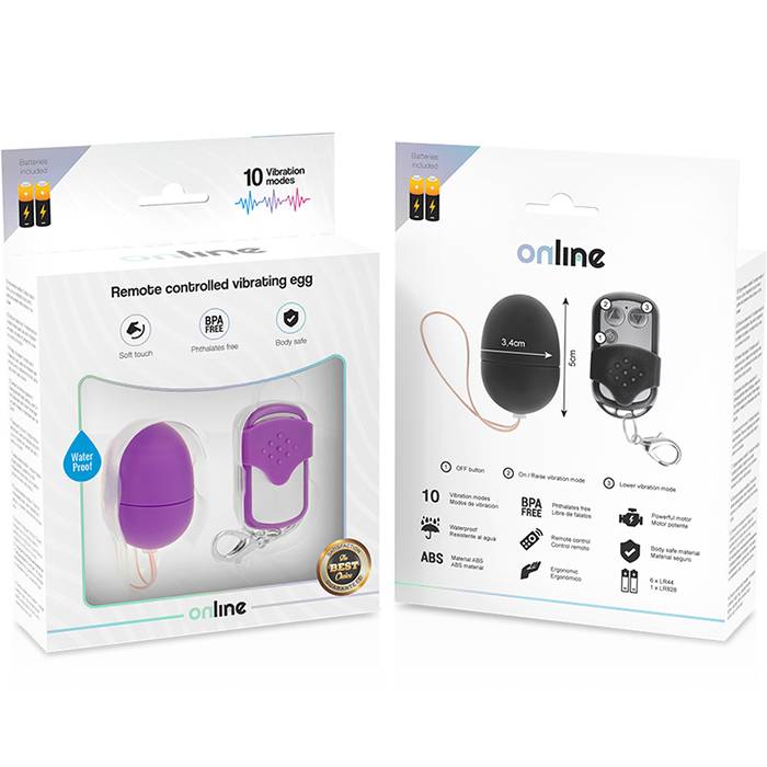 OVO VIBRANTE DE CONTROLE REMOTO ONLINE - ROXO