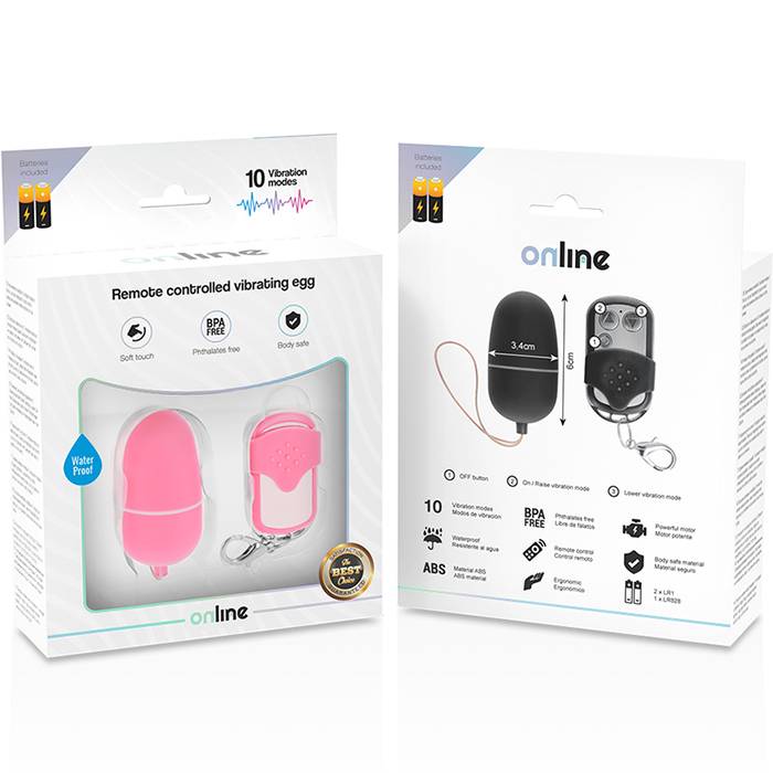 OVO VIBRANTE DE CONTROLE REMOTO ONLINE M - ROSA