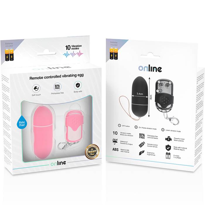 OVO VIBRANTE DE CONTROLE REMOTO ONLINE L - ROSA