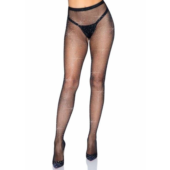 MEIAS - LEG AVENUE FISHNET CROTHLESS TIGHTS