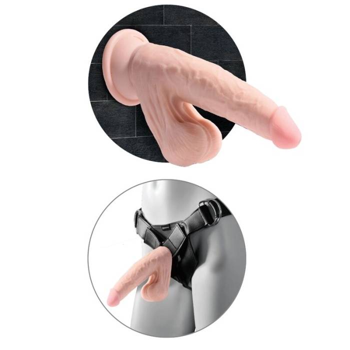 DILDO REALISTICO COM VENTOSA - KING COCK PLUS 3D