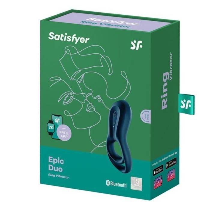 ANEL DUPLO PARA PÉNIS COM VIBRAÇÃO E APP - SATISFYER EPIC DUO