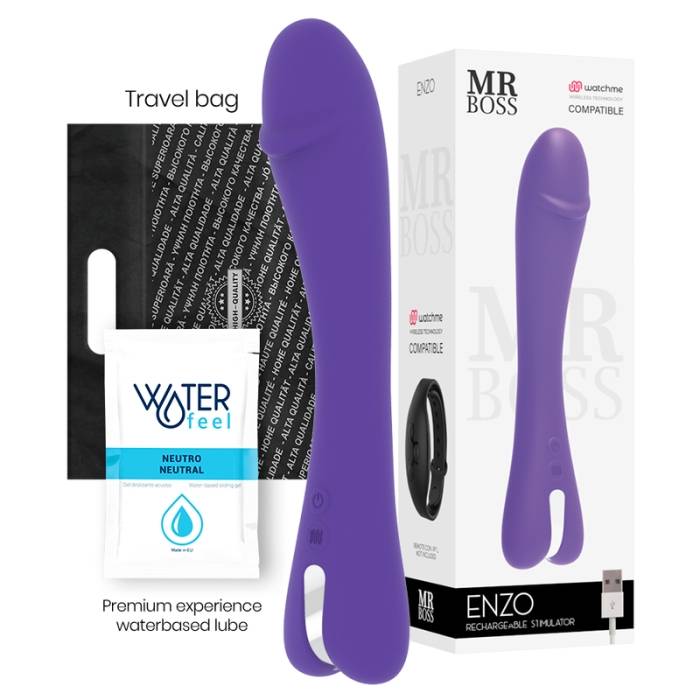 MR BOSS - ENZO VIBRADOR COMPATIVEL COM WATCHME WIRELESS TECHNOLOGY
