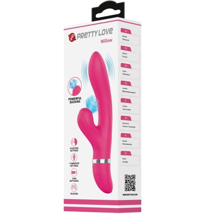 VIBRADOR COM SUGADOR DE CLITORIS - PRETTYLOVE