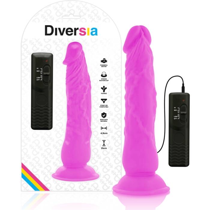 VIBRADOR COM CONTROLE REMOTO - DIVERSIA 21 CM