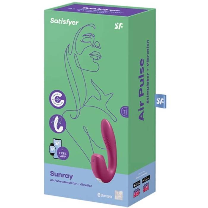 ESTIMULADOR G-SPOT E CLITORIS COM APP - SATISFYER SUNRAY