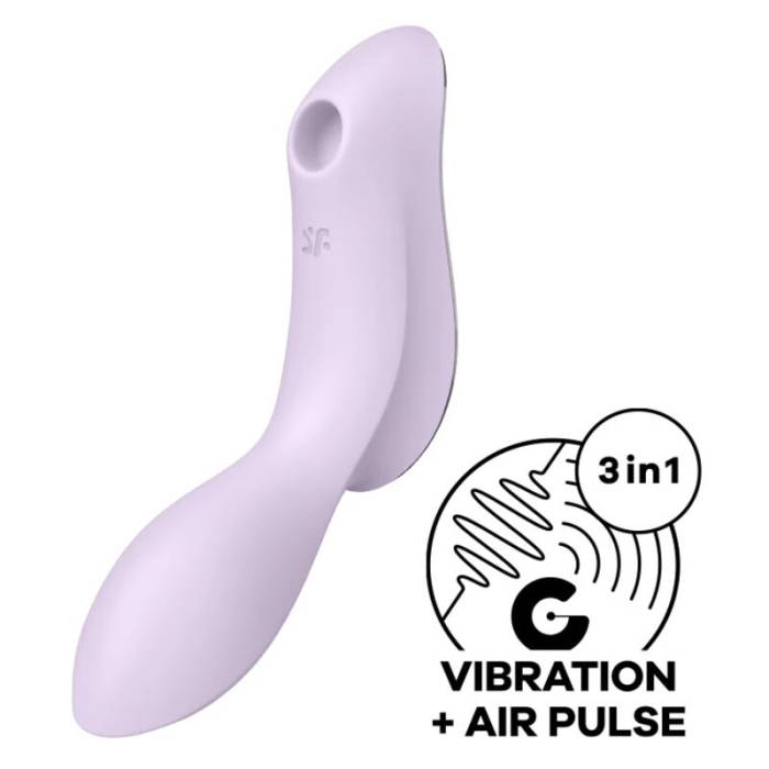 ESTIMULADOR E VIBRADOR SATISFYER CURVY TRINITY 2 - ROXO