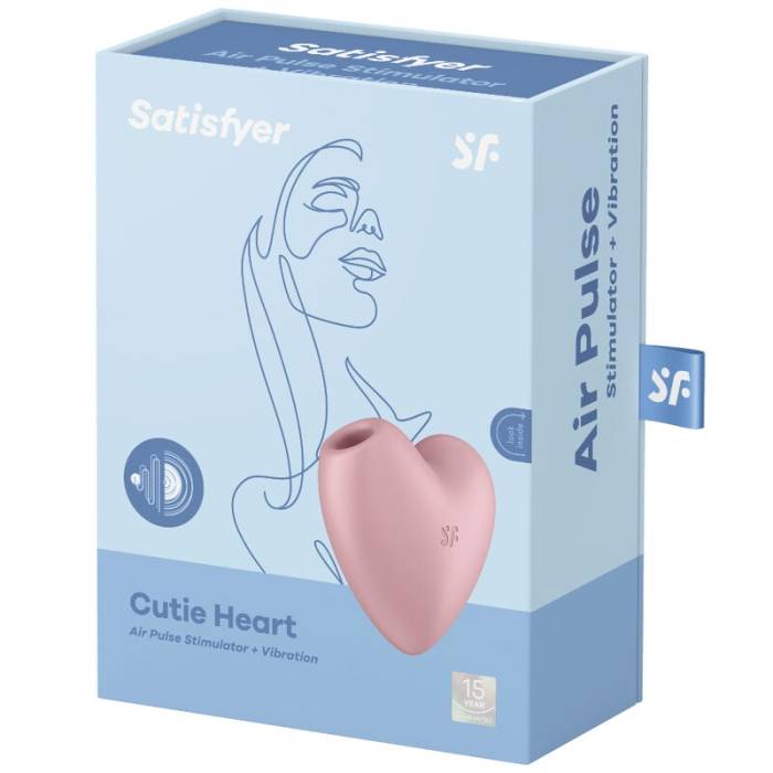 ESTIMULADOR E VIBRADOR CARDÍACO SATISFYER CUTIE - ROSA