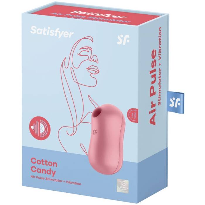 ESTIMULADOR E VIBRADOR DE ALGODÃO DOCE SATISFYER - ROSA