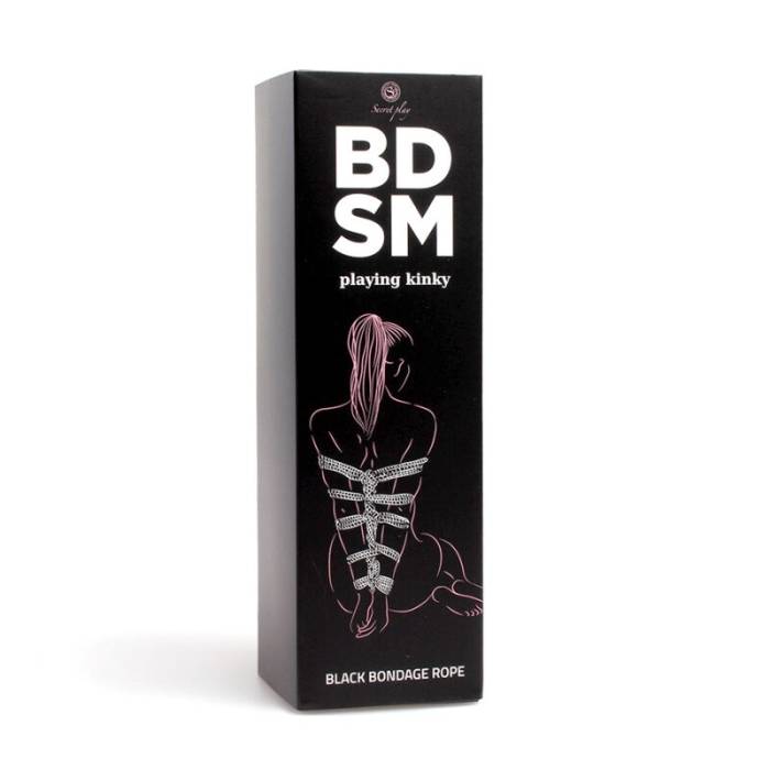 CORDA SECRETPLAY BLACK BONDAGE - COLEÇÃO BDSM