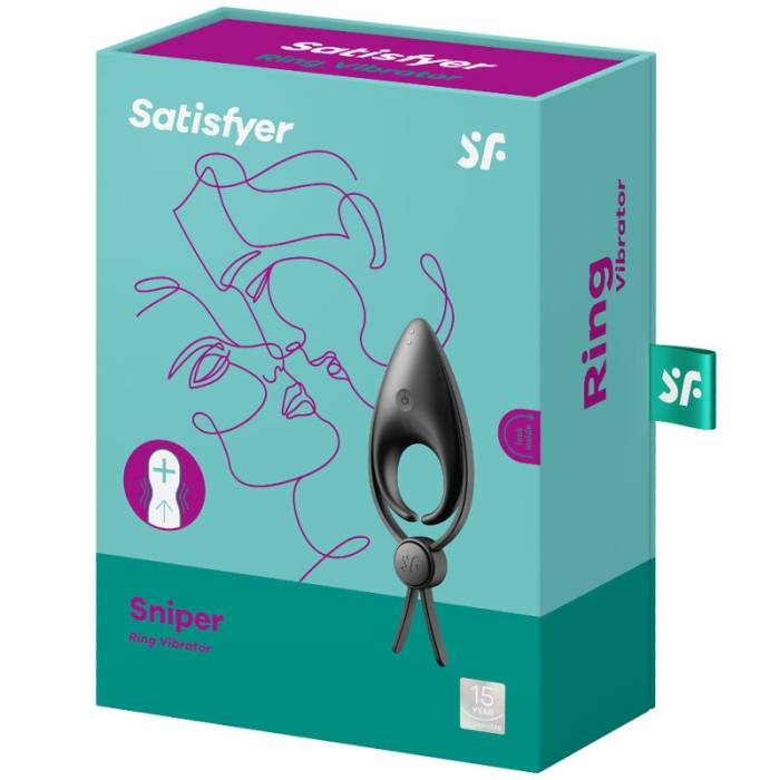 SNIPER SATISFYER - ANEL PENIANO VIBRATÓRIO - PRETO