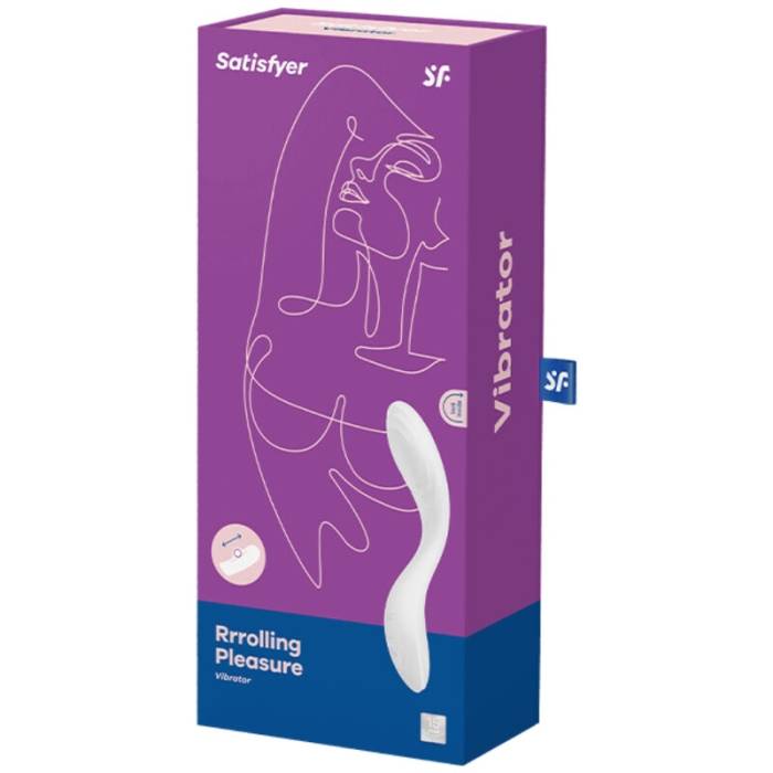 VIBRADOR DE PONTO G - SATISFYER ROLLING - BRANCO