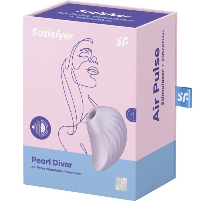 ESTIMULADOR E VIBRADOR SATISFYER PEARL DIVER - VIOLETA