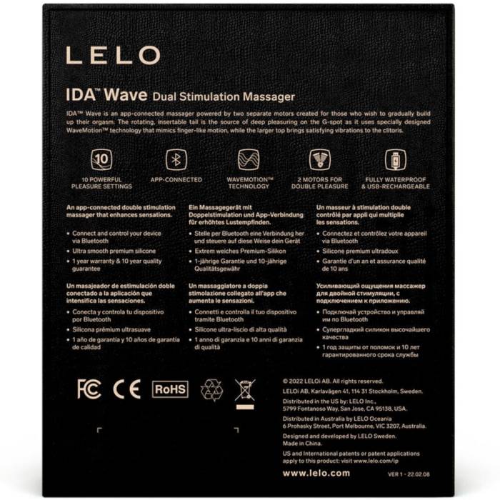 LELO  IDA WAVE  MASSAGEADOR CASAIS