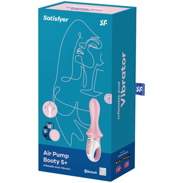 SATISFYER AIR- VIBRADOR ANAL INFLÁVEL - ROSA