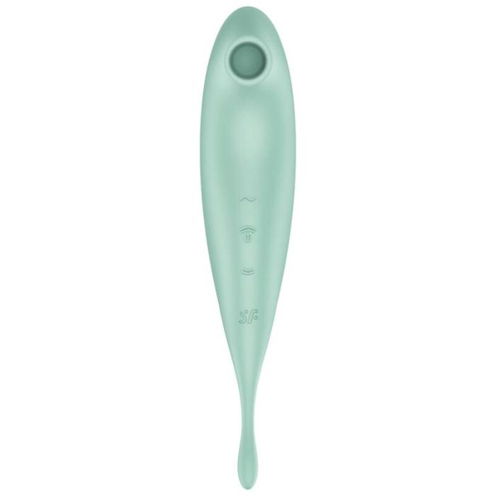 ESTIMULADOR E VIBRADOR DE PULSO DE AR PRO+ SATISFYER TWIRLING - VERDE