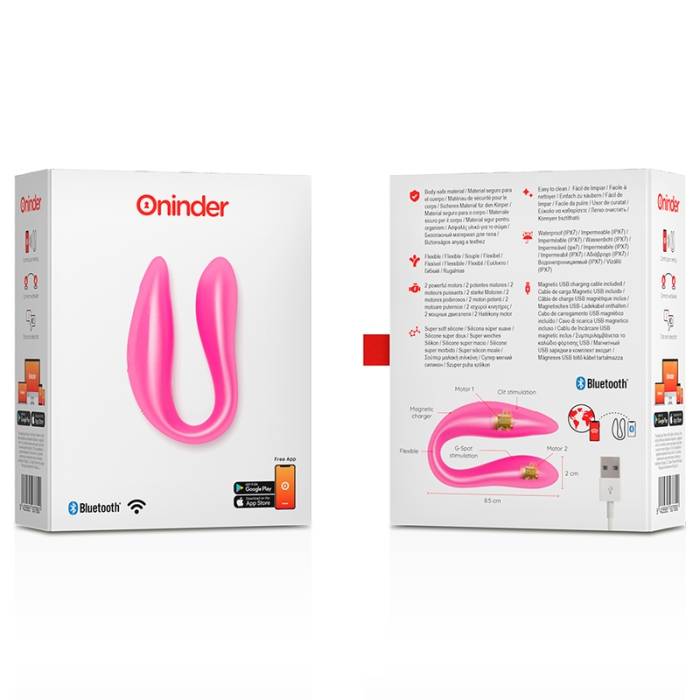 ONINDER G-SPOT & CLITORAL STIMULATOR PINK - FREE APP