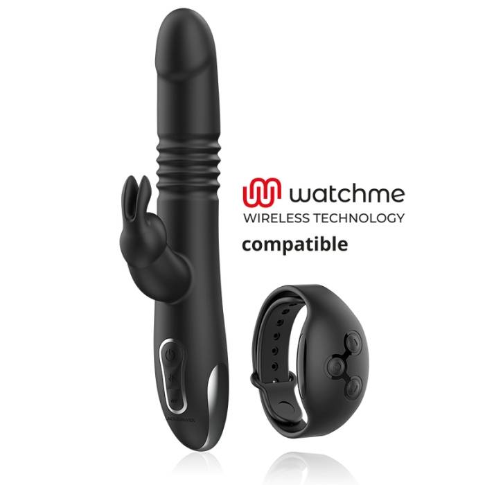 BLACK&SILVER KENJI STIMULATING VIBE COMPATIBLE CON WATCHME WIRELESS TECHNOLOGY