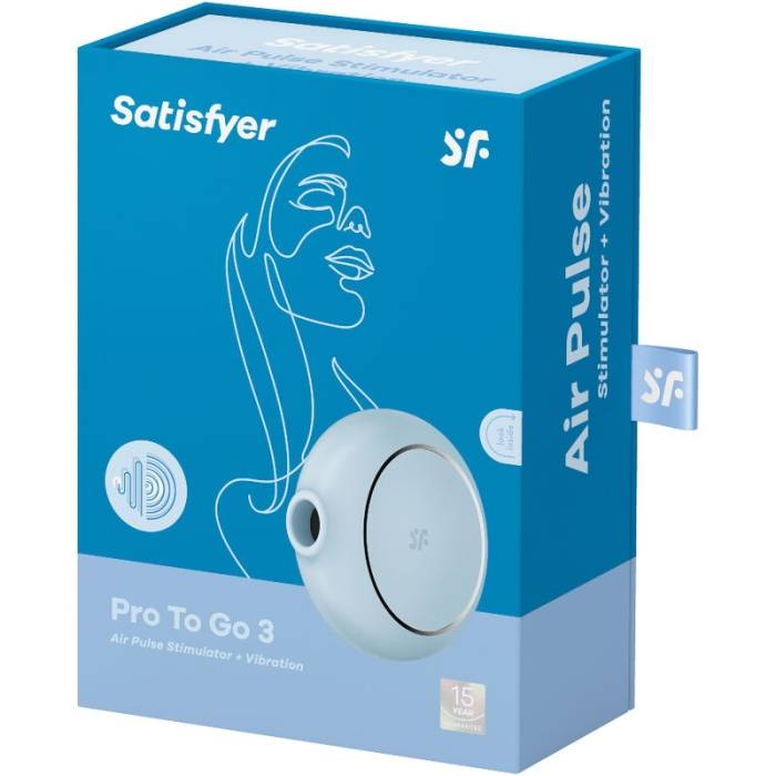 SATISFYER VULVA LOVER 2 ESTIMULADOR DE PULSO DE AR DUPLO E VIBRADOR - AZUL