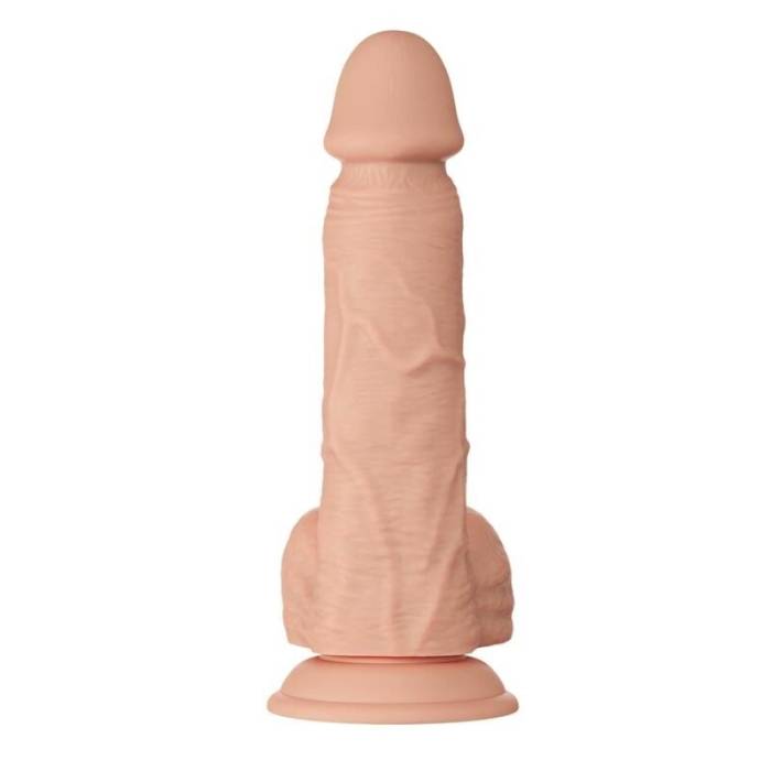 BELO ENCONTRO BAHAMUT DILDO REALÍSTICO E FLEXÍVEL 21,8 CM - CARNE