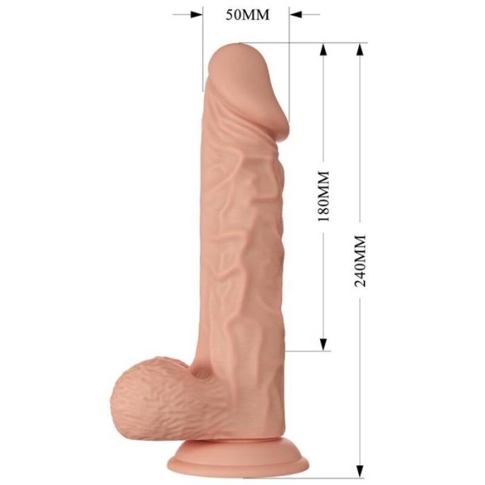 BELO ENCONTRO BURAQUE REALÍSTICO E FLEXÍVEL DILDO 24 CM - CARNE