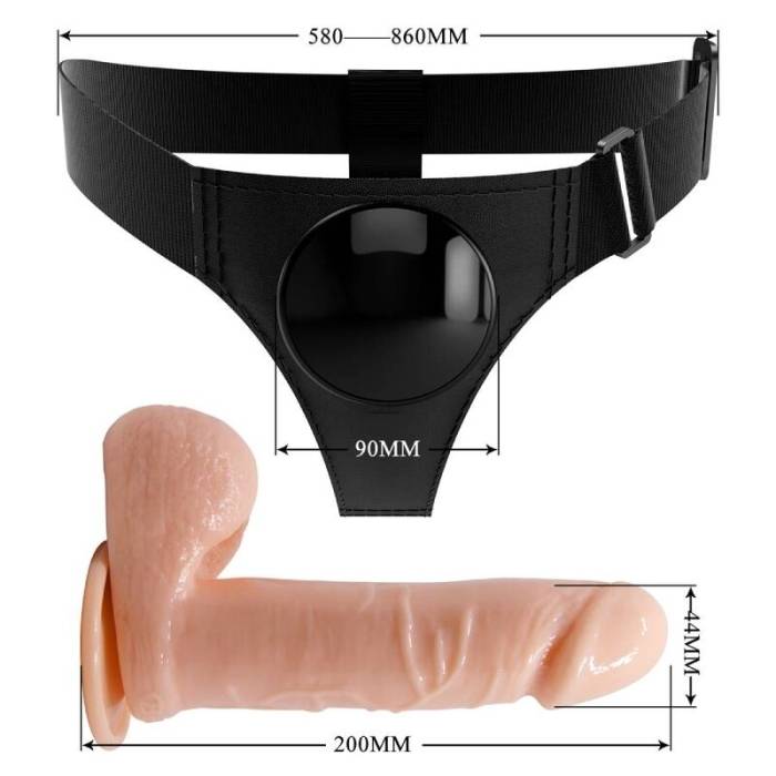 PRETTY LOVE - ARNÊS CUECAS UNIVERSAL ARNÊS COM DILDO TOM 20 CM NATURAL