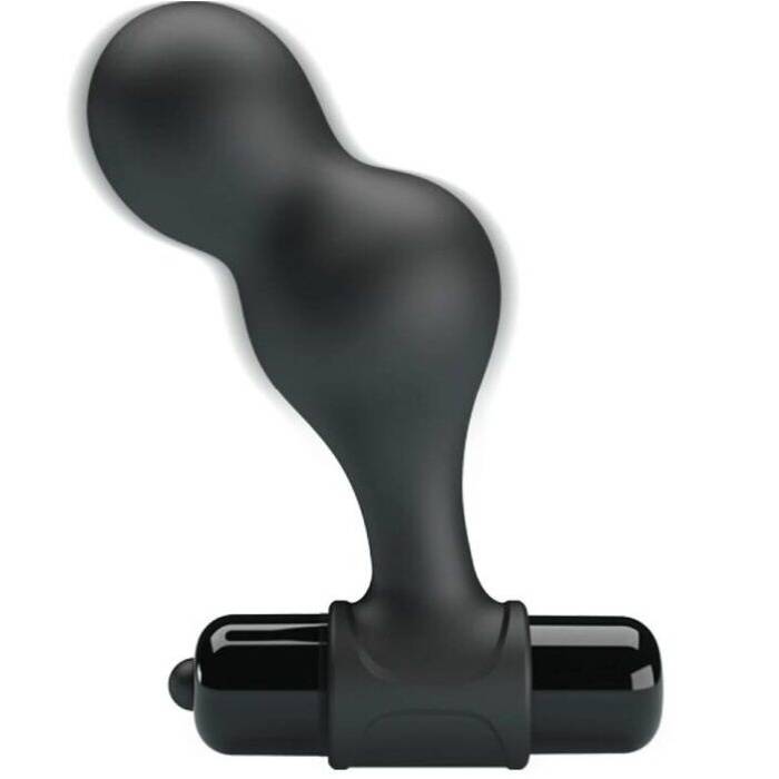 MR PLAY - PLUG ANAL VIBRANTE DE SILICONE PRETO