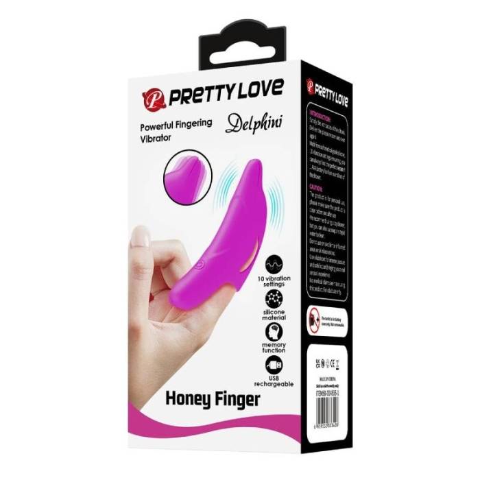 PRETTY LOVE - DELPHINI POWERFUL FINGERING STIMULATOR PURPLE