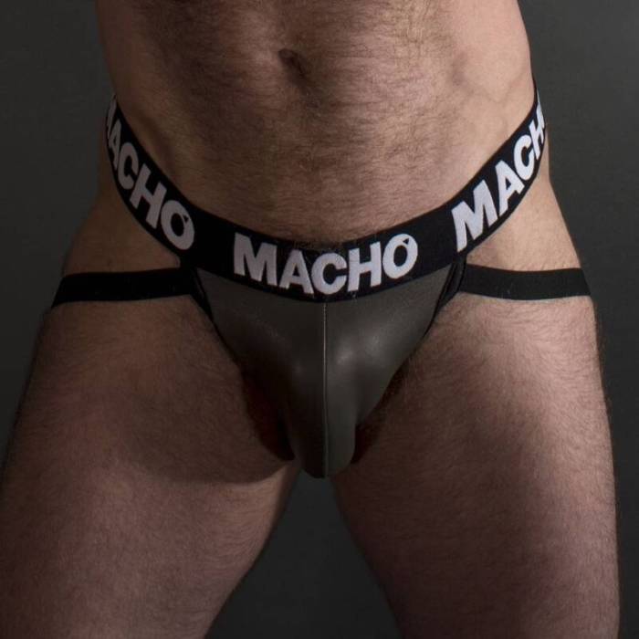 MACHO - MX27GR JOCK GREY BEIGE COURO S