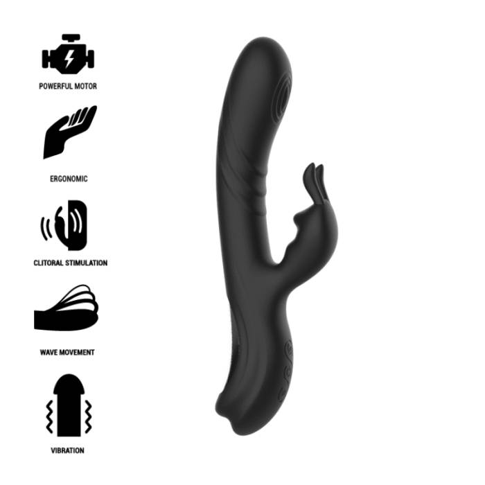 BLACK&SILVER - JAMIE STIMULATING VIBE SILICONE RECHARGEABLE BLACK