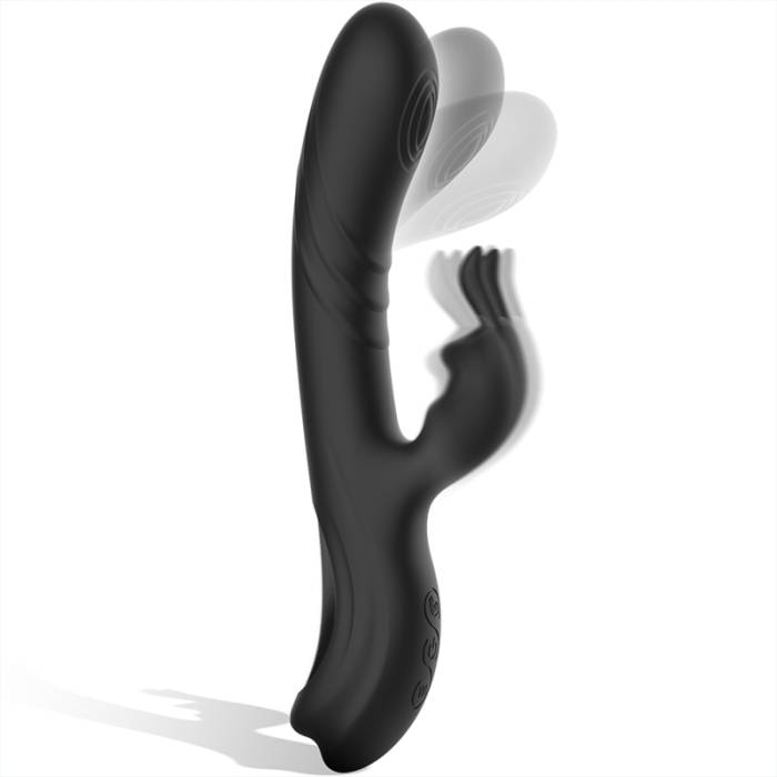 BLACK&SILVER - JAMIE STIMULATING VIBE SILICONE RECHARGEABLE BLACK