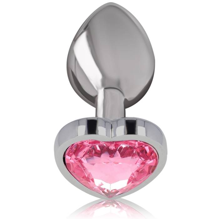 INTENSE - PLUG ANAL DE METAL DE ALUMÍNIO CORAÇÃO N ROSA TAMANHO S
