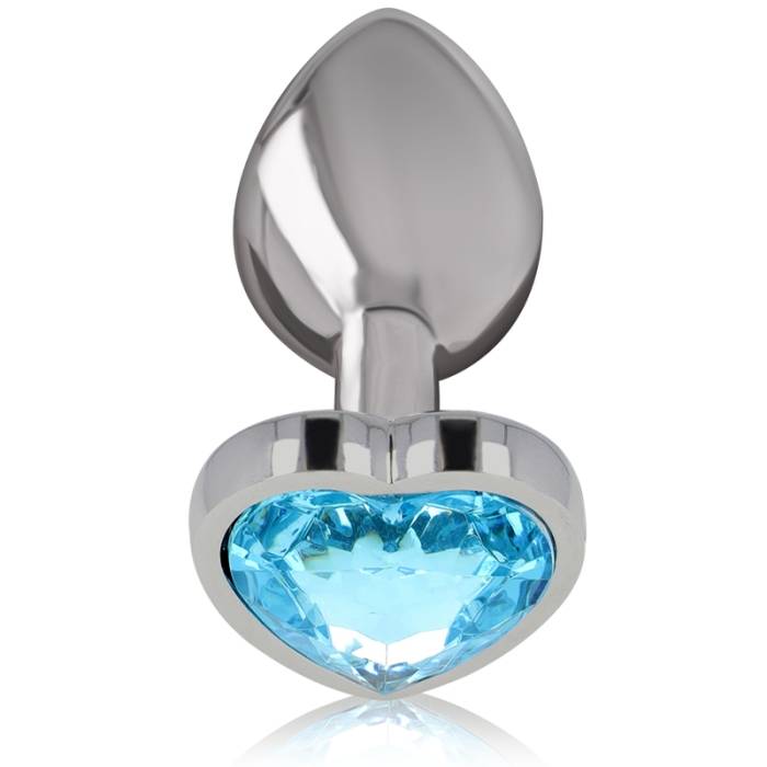 INTENSE - PLUG ANAL METAL ALUMÍNIO CORAÇÃO N AZUL TAMANHO S