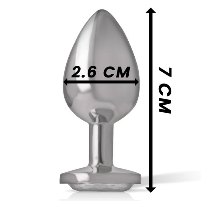 INTENSO - BRANCO CORAÇÃO DE ALUMÍNIO METAL ANAL PLUG TAMANHO S