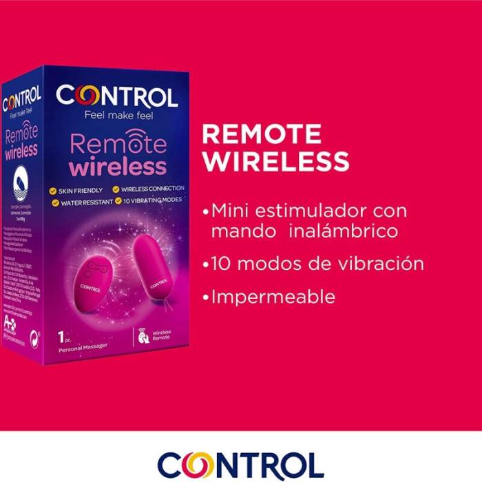 CONTROL - MASSAGER PESSOAL REMOTO SEM FIO