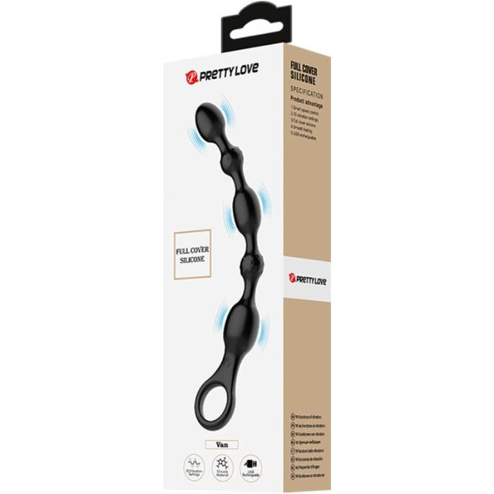 BONITO AMOR - VAN ANAL BEADS 10 VIBRAÇÕES SILICONE RECARREGÁVEL