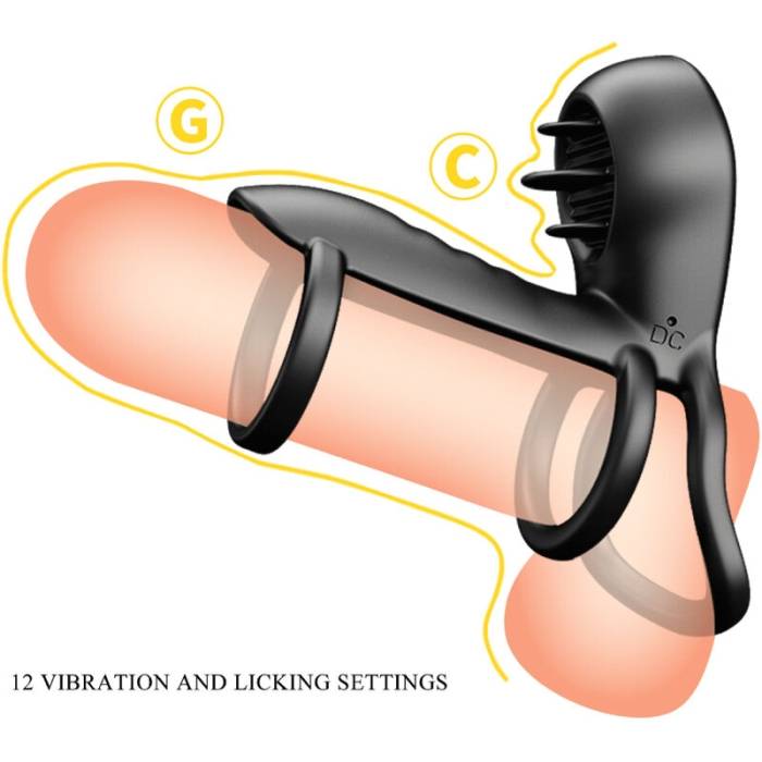 BONITO AMOR - JAMMY PENIS SLING 12 CONFIGURAÇÕES DE VIBRAÇÃO E LAMBIDA SILICONE RECARREGÁVEL
