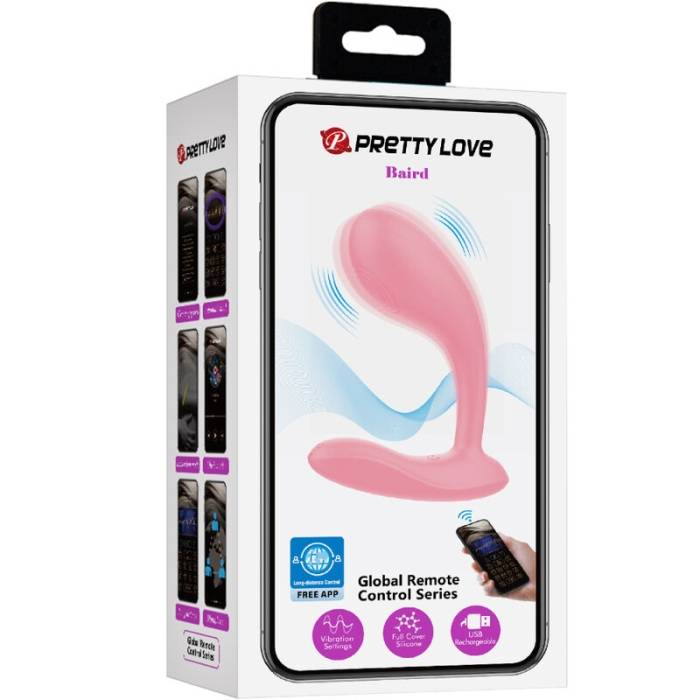 BAIRD G-SPOT 12 CONFIGURAÇÕES DE VIBRAÇÃO APLICATIVO ROSA RECARREGÁVEL