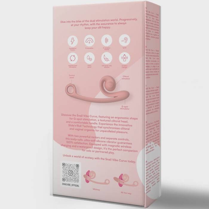 VIBRADOR CURVA CARACOL VIBE PÊSSEGO