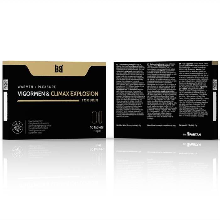 BLACKBULL BY SPARTAN - VIGORMEN & CLIMAX EXPLOSION CALOR + PRAZER PARA HOMENS 10 COMPRIMIDOS