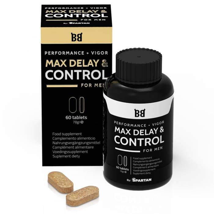 BLACKBULL BY SPARTAN - MAX DELAY & CONTROL PERFORMANCE + VIGOR FOR MEN 60 COMPRIMIDOS