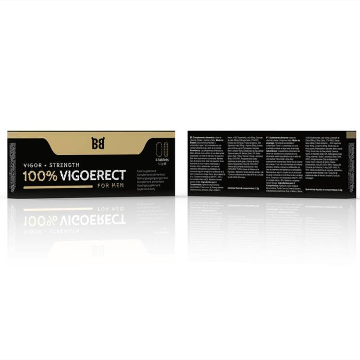 BLACKBULL BY SPARTAN - 100% VIGOERECT VIGOR + FORÇA PARA HOMENS 4 COMPRIMIDOS