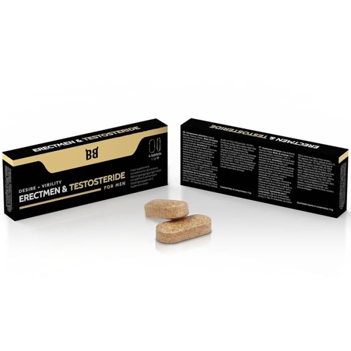 BLACKBULL BY SPARTAN - ERECTMEN & TESTOSTERIDE DESIRE + VIRILIDADE PARA HOMENS 4 COMPRIMIDOS