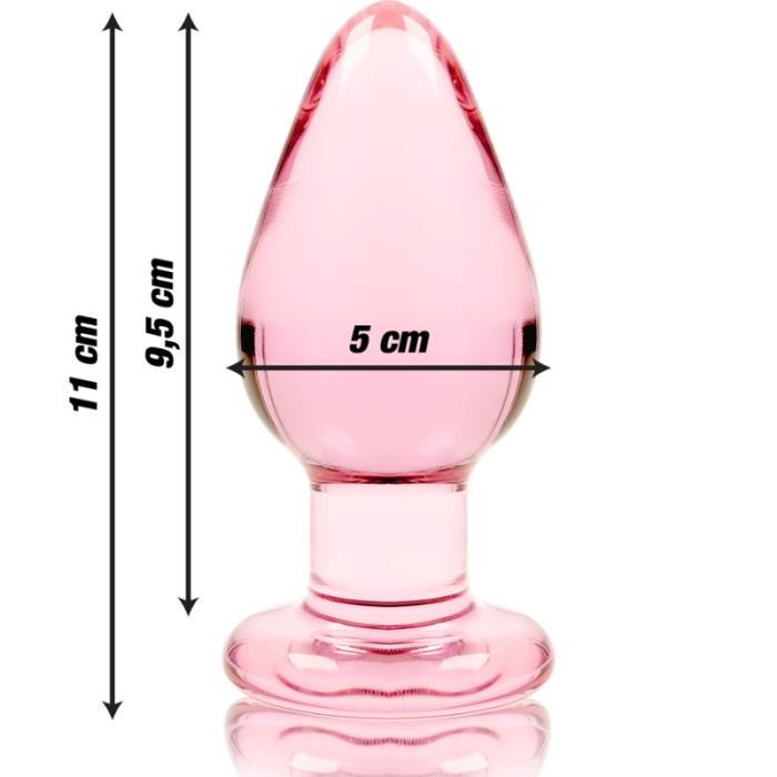 NEBULA SERIES BY IBIZA - MODELO 3 PLUG ANAL VIDRO BOROSILICADO 11 X 5 CM ROSA