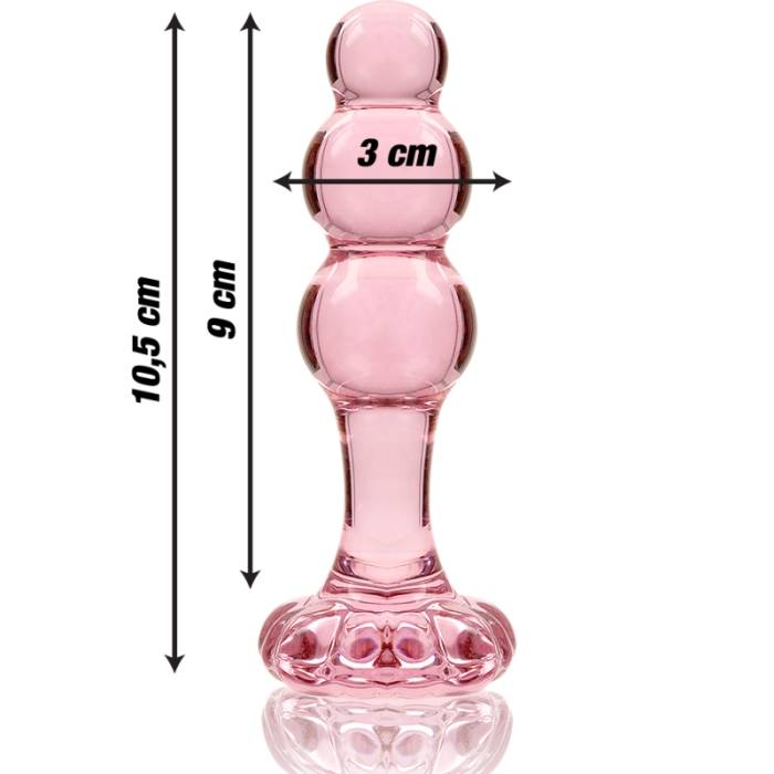 NEBULA SERIES BY IBIZA - MODELO 1 PLUG ANAL VIDRO BOROSILICADO 10,7 X 3 CM ROSA