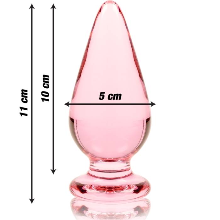 NEBULA SERIES BY IBIZA - MODELO 4 PLUG ANAL VIDRO BOROSILICADO 11 X 5 CM ROSA