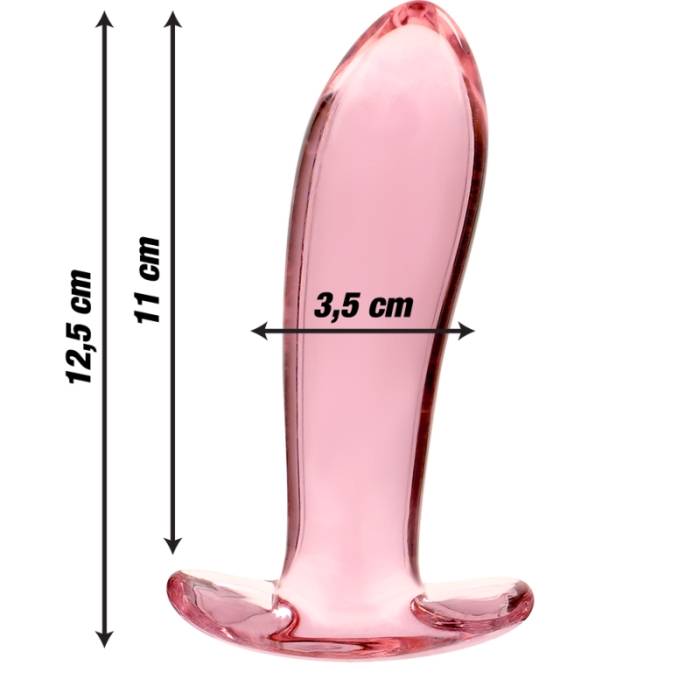 NEBULA SERIES BY IBIZA - MODELO 5 PLUG ANAL VIDRO BOROSILICADO 12,5 X 3,5 CM ROSA