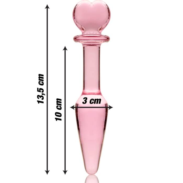 NEBULA SERIES BY IBIZA - PLUG ANAL MODELO 7 VIDRO BOROSILICADO 13,5 X 3 CM ROSA