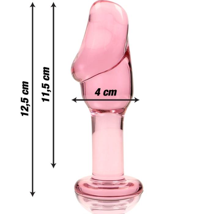 NEBULA SERIES BY IBIZA - MODELO 6 PLUG ANAL VIDRO BOROSILICADO 12,5 X 4 CM ROSA